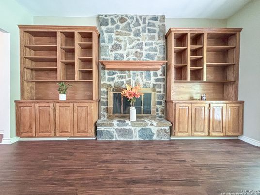 Fireplace, Interior, Wood Texture Flooring