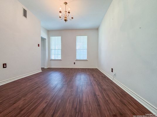 Chandelier, Empty room, Interior, Wood Texture Flooring