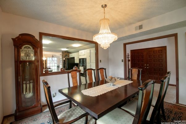 Chandelier, Dining room, Interior, Recessed Lighting