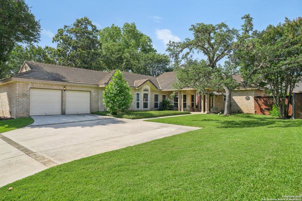 Attached, Backyard, Exterior, Facade, Brick Facade, French Provincial