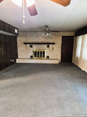 Empty room, Fireplace, Interior, Stone Walls