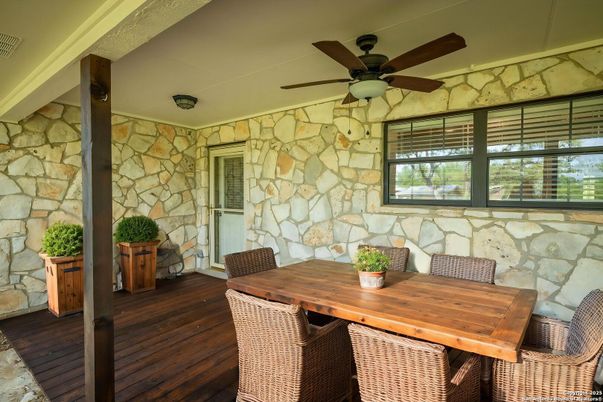 Dining room, Interior, Stone Walls, Wood Texture Flooring
