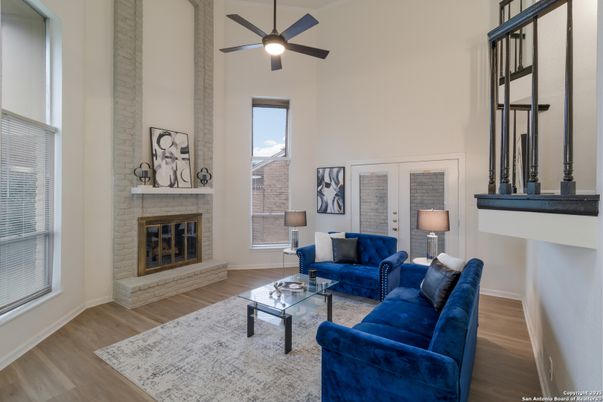Fireplace, Interior, Living room, Wood Texture Flooring