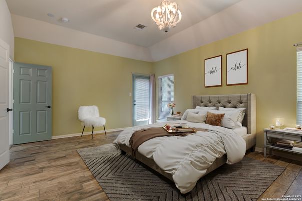 Bedroom, Interior, Wood Texture Flooring