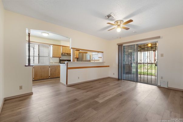 Empty room, Interior, Kitchen, Wood Texture Flooring