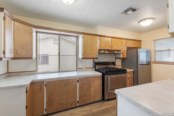 Interior, Kitchen, Wood Texture Flooring