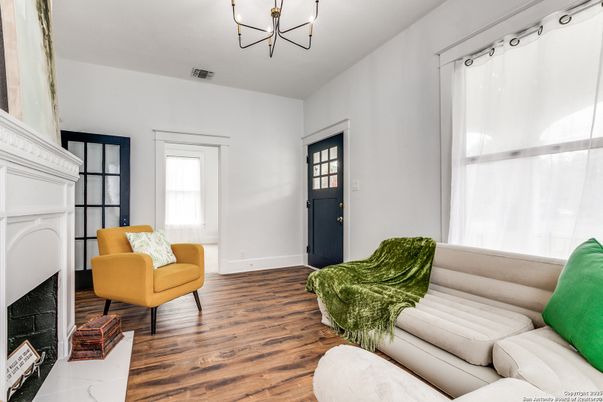 Chandelier, Interior, Living room, Wood Texture Flooring