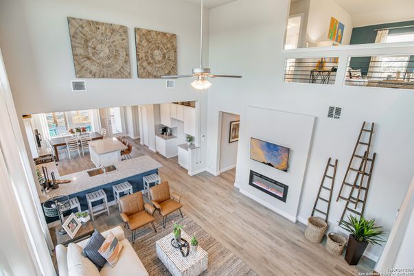 Dining room, Fireplace, Interior, Living room, Water, Wood Texture Flooring