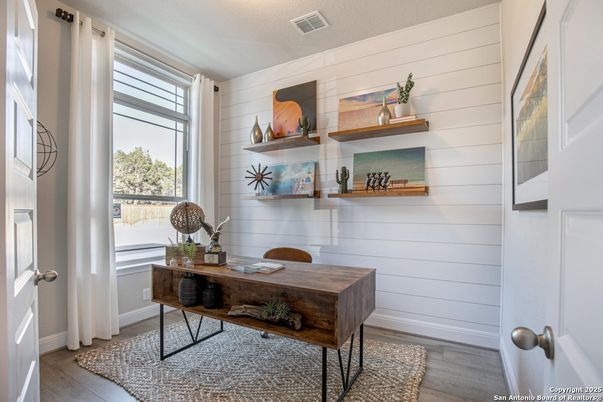 Home Office, Interior, Wood Texture Flooring