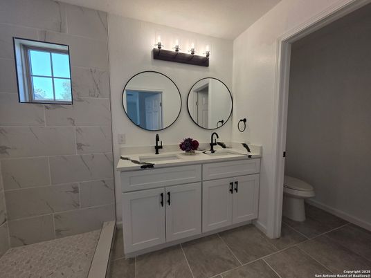 Bathroom, Dual Sink Vanities, Interior, Marble Walls