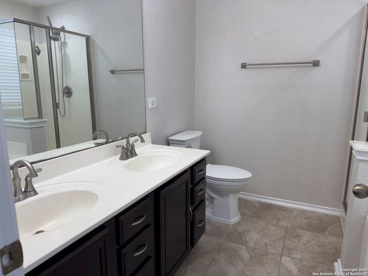Bathroom, Dual Sink Vanities, Glass Shower, Interior
