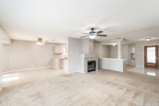 Empty room, Fireplace, Interior