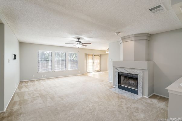 Empty room, Fireplace, Interior
