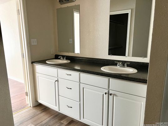 Bathroom, Dual Sink Vanities, Interior, Wood Texture Flooring