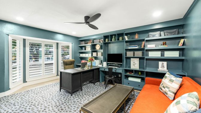 Home Office, Interior, Recessed Lighting