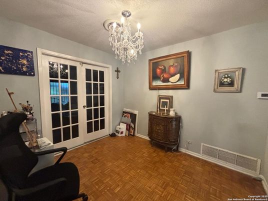 Chandelier, Interior, Wood Texture Flooring
