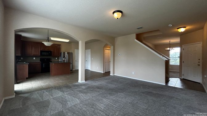 Chandelier, Interior, Kitchen, Stainless Steel Appliances