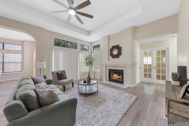 Fireplace, Interior, Living room, Wood Texture Flooring