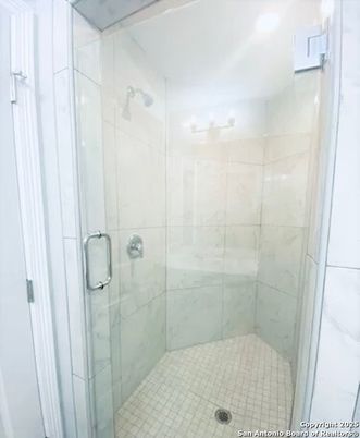 Bathroom, Glass Shower, Interior, Marble Walls