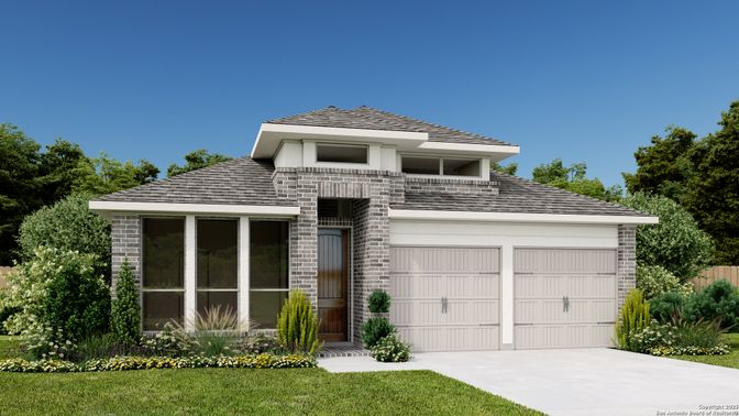 Attached, Exterior, Facade, Brick Traditional
