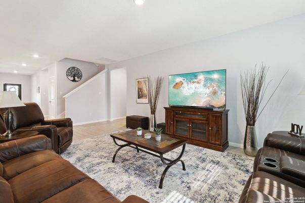 Home Theatre Room, Interior, Living room, Recessed Lighting, Wood Texture Flooring