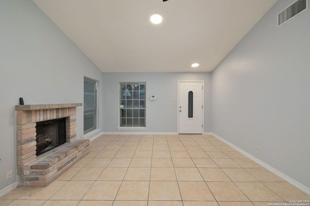 Empty room, Fireplace, Interior, Recessed Lighting