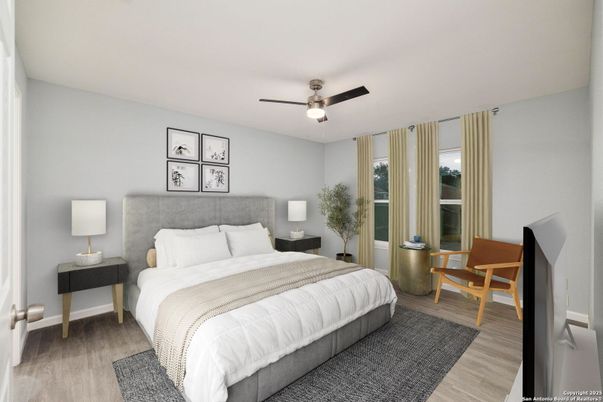 Bedroom, Interior, Wood Texture Flooring