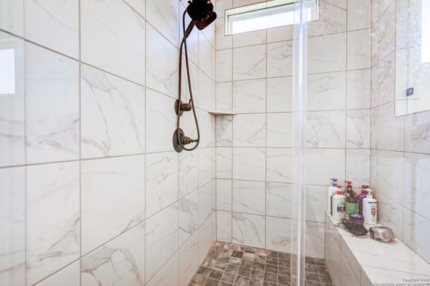 Bathroom, Glass Shower, Interior, Marble Walls