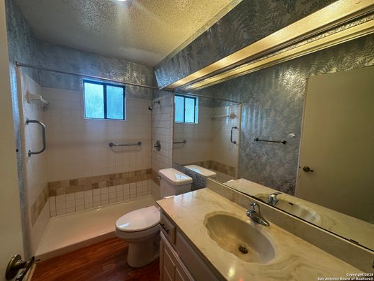 Bathroom, Dual Sink Vanities, Interior, Wood Texture Flooring