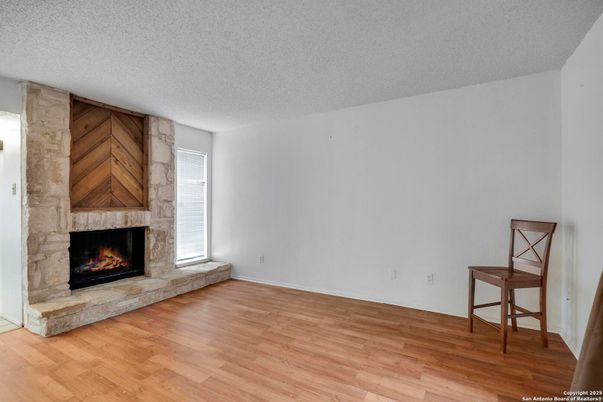 Empty room, Fireplace, Interior, Wood Texture Flooring