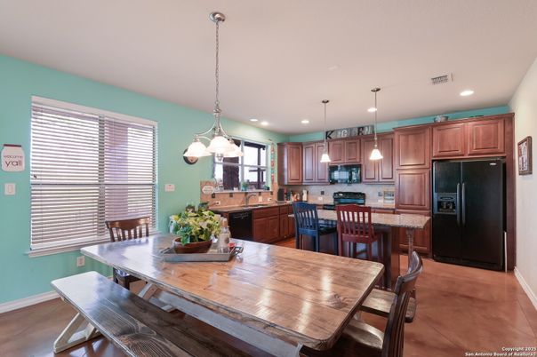 Dining room, Interior, Kitchen, Pendant Lights, Recessed Lighting