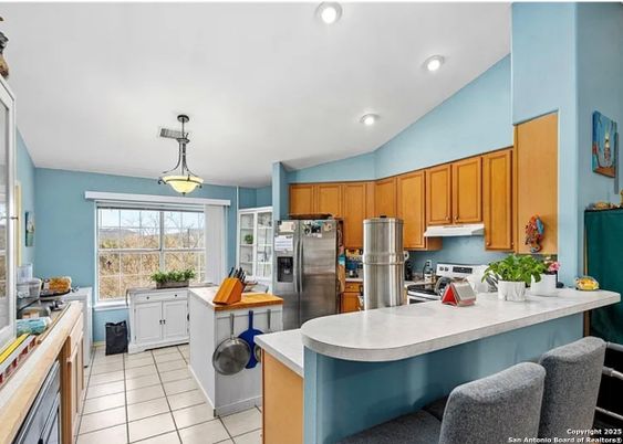 Interior, Kitchen, Pendant Lights, Recessed Lighting, Stainless Steel Appliances, Washer