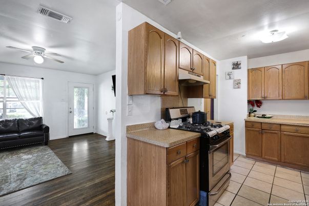 Interior, Kitchen, Wood Texture Flooring