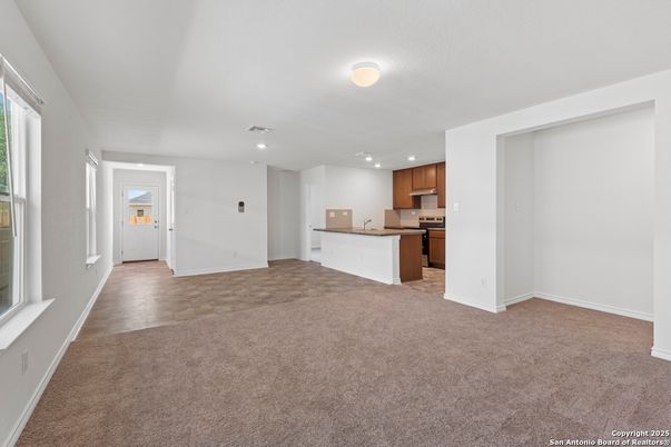 Empty room, Interior, Kitchen, Recessed Lighting