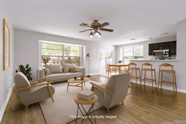 Dining room, Interior, Kitchen, Living room, Wood Texture Flooring