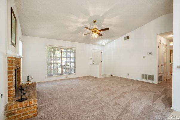 Empty room, Fireplace, Interior