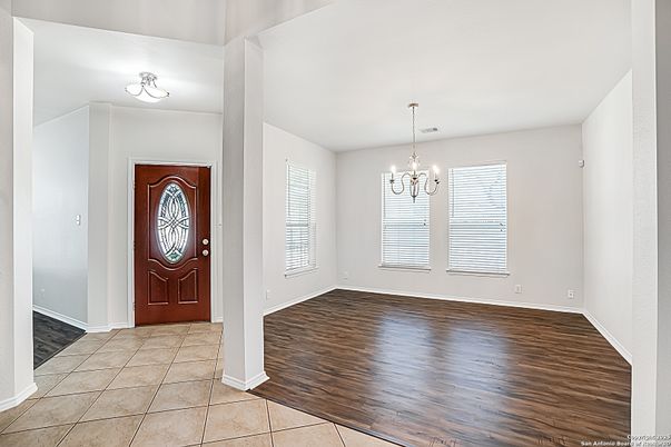 Chandelier, Empty room, Interior, Wood Texture Flooring