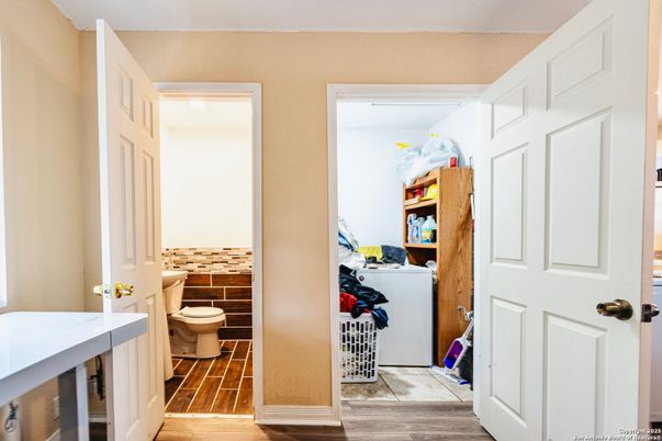 Bathroom, Interior, Wood Texture Flooring
