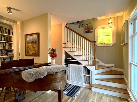 Interior, Pendant Lights, Piano, Wood Texture Flooring