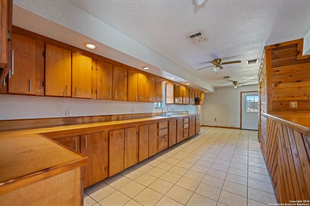 Interior, Kitchen, Recessed Lighting, Wooden Walls