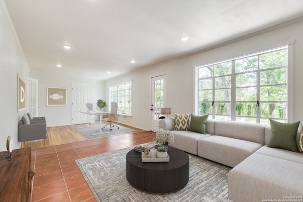 Home Office, Interior, Living room, Recessed Lighting