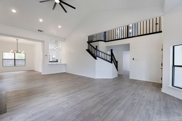 Interior, Pendant Lights, Recessed Lighting, Wood Texture Flooring