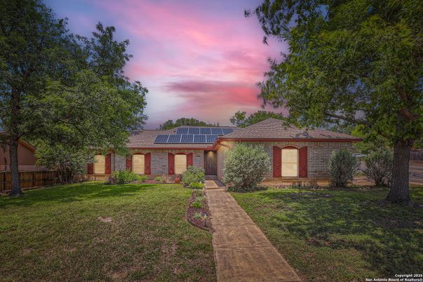 Backyard, Exterior, Facade, Brick Facade, Solar Panels, Mediterranean