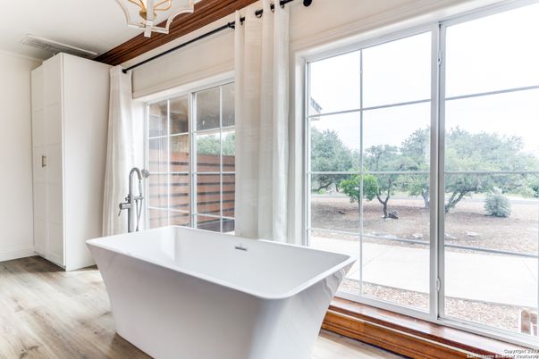 Bathroom, Free Standing Baths, Interior, Wood Texture Flooring