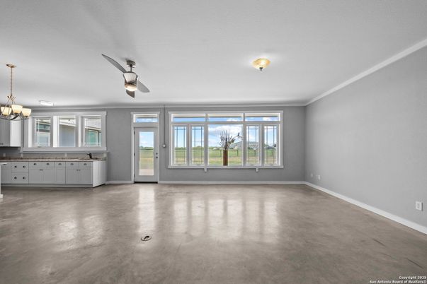 Chandelier, Empty room, Interior