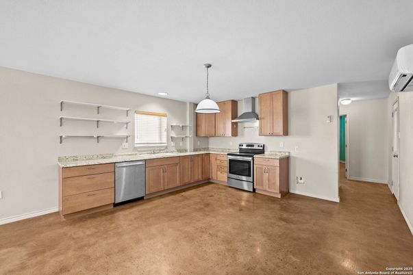 Interior, Kitchen, Pendant Lights, Recessed Lighting, Stainless Steel Appliances