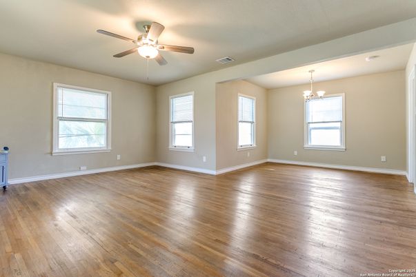 Chandelier, Empty room, Interior, Wood Texture Flooring
