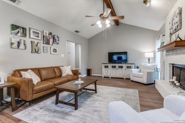 Fireplace, Interior, Living room, Wood Texture Flooring