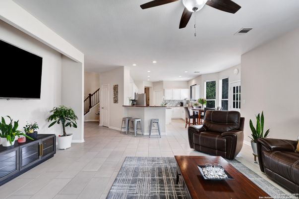 Interior, Kitchen, Living room, Recessed Lighting