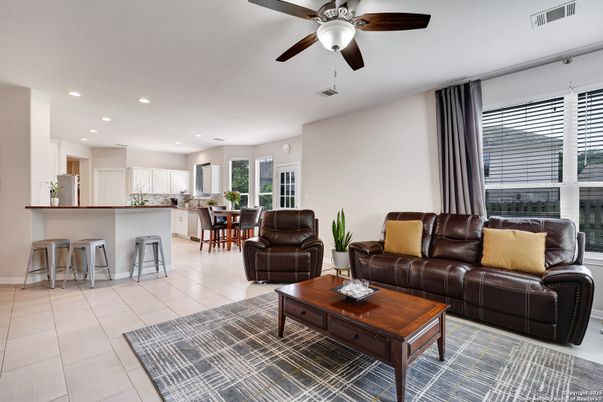 Dining room, Interior, Kitchen, Living room, Recessed Lighting